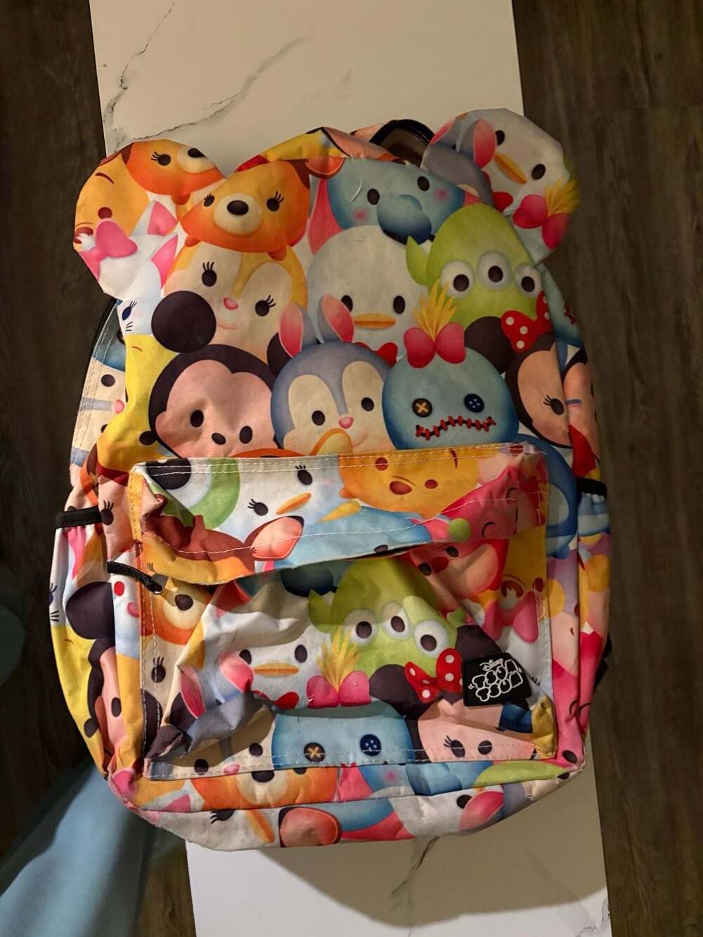 Disney Tsum Tsum Character All-Over Print Kids 16-Inch Backpack with 3D Ears